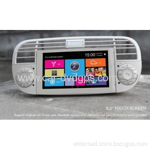 6.2" Digital Screen Fiat 500/abarth 2007~2013 Dvd Player